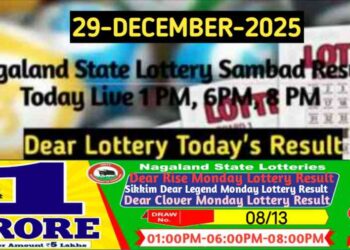 Lottery Sambad Result 29.12.2025