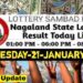Nagaland state Lottery 21.01.2026
