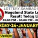 Nagaland State Lottery 24.1.2026 Today Result 1PM 6PM 8PM