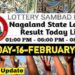 Nagaland state Lottery 16.02.2026