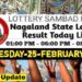Nagaland state Lottery 25.02.2026