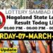 Nagaland State Lottery 7.3.2026 Today Result 1PM 6PM 8PM