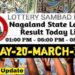 Nagaland state Lottery 20.03.2026
