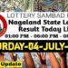 Nagaland state Lottery 04.07.2026