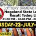 Nagaland state Lottery 23.07.2026