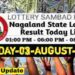 Nagaland state Lottery 03.08.2026